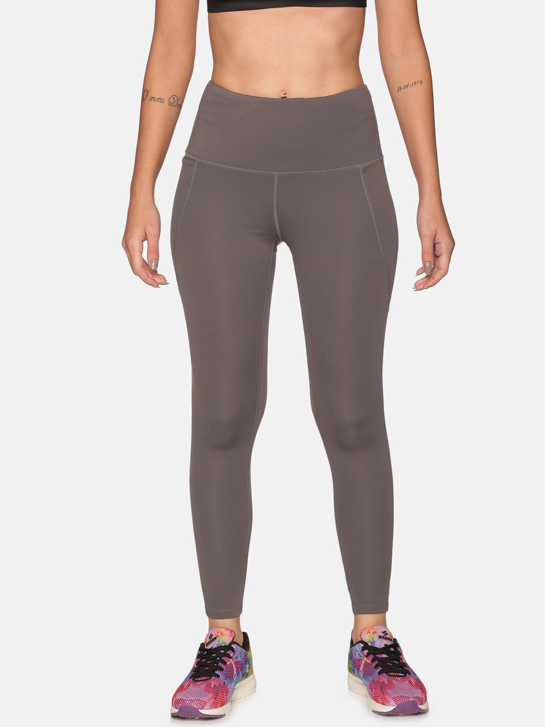 BlissClub Women Grey Super Stretchy and High Waisted The Ultimate Leggings Price in India