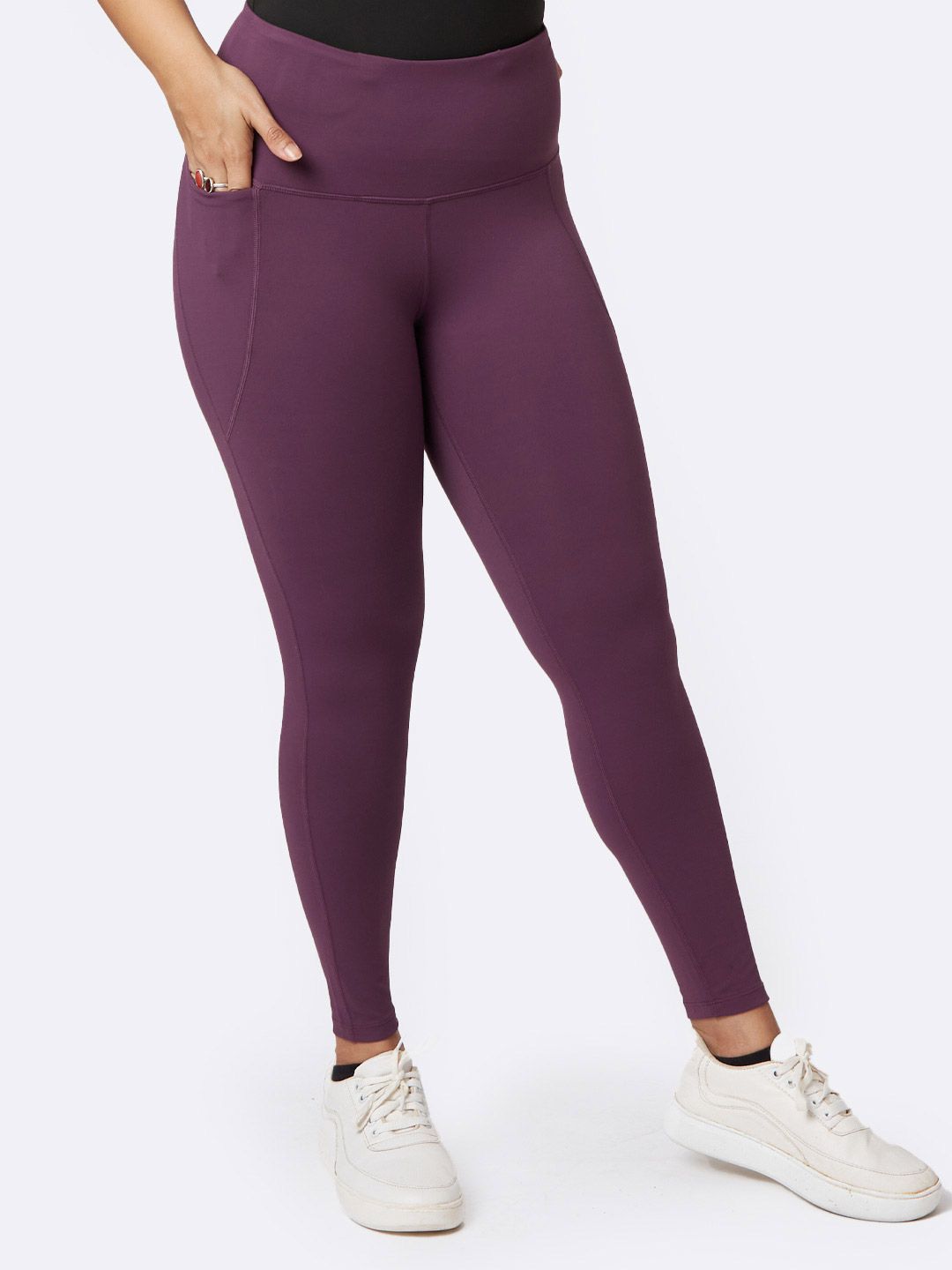 BlissClub Women Grape Super Stretchy and High Waisted The Ultimate Leggings Price in India