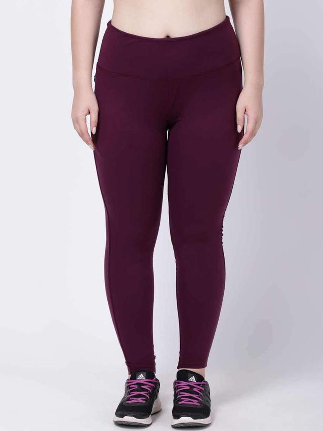 STUDIOACTIV Plus Size Women Maroon Solid Tights Price in India