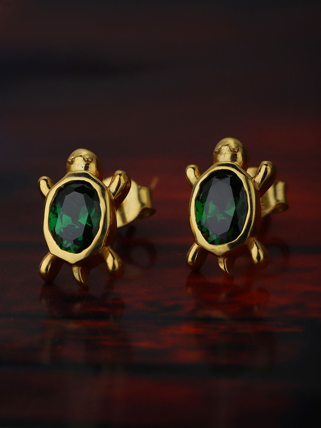 VANBELLE Gold-Toned Animal Shaped Studs Earrings Price in India