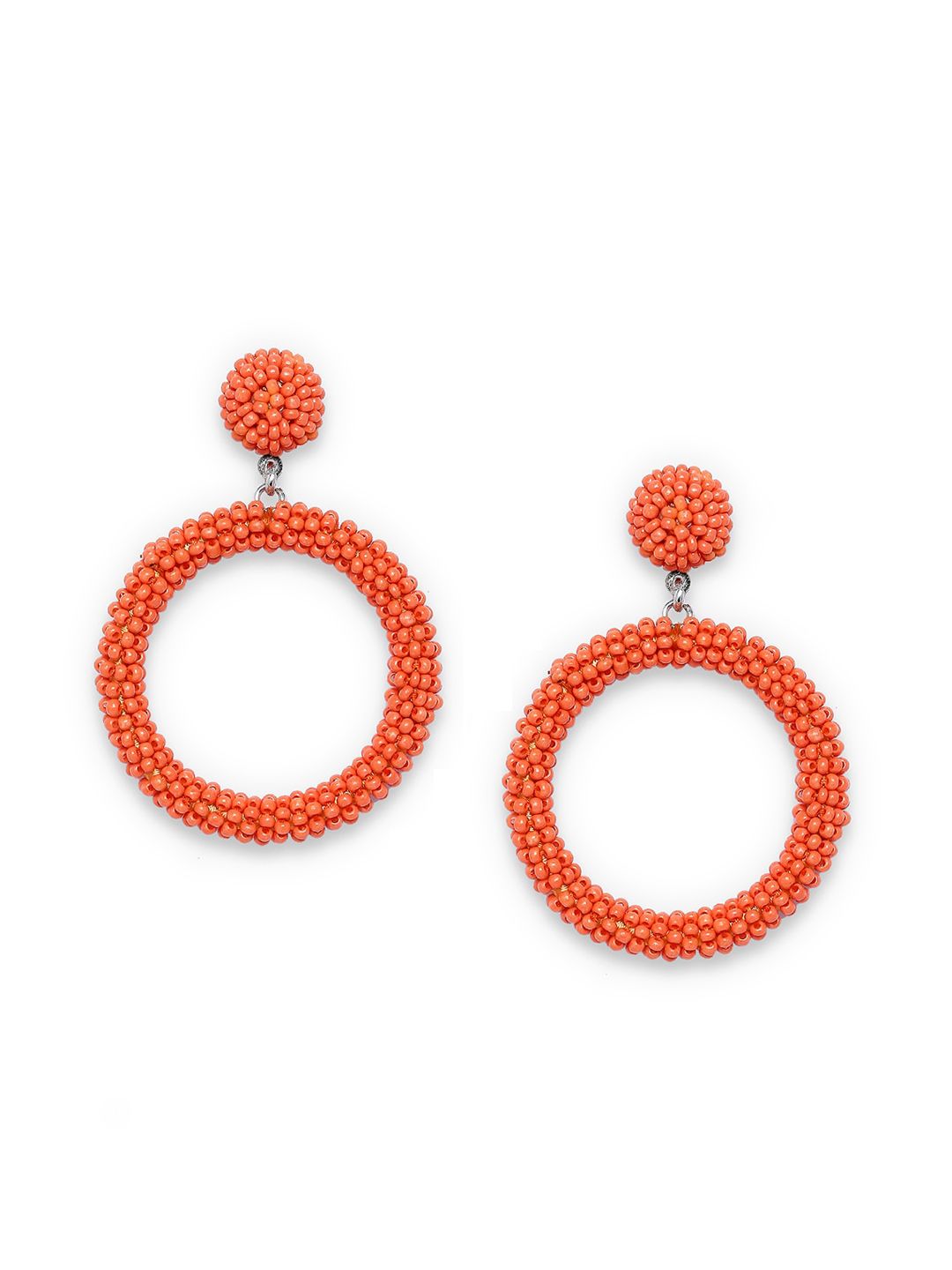 20Dresses Orange Contemporary Drop Earrings Price in India