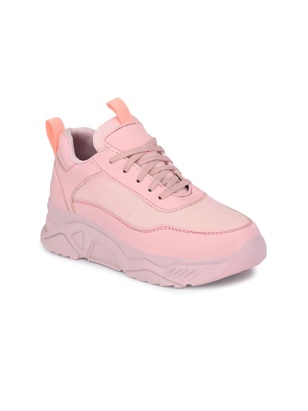 El Paso Women Pink Faux Leather Sneakers Price in India