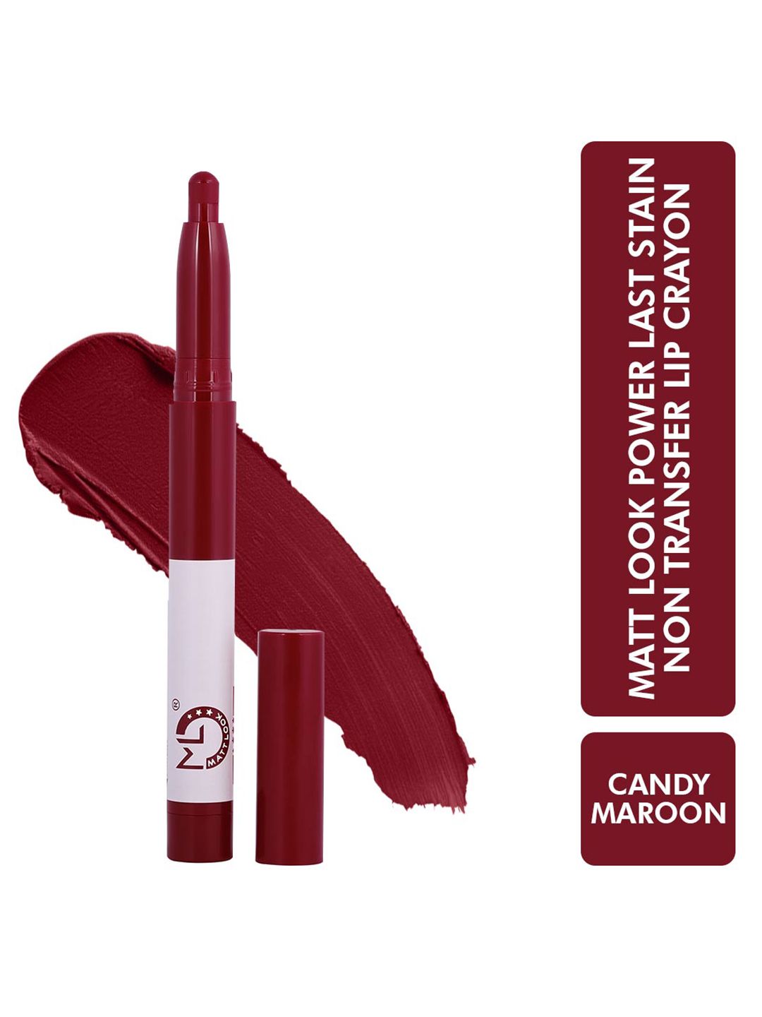 MATTLOOK Power Last Lip Stain Crayon - Candy Maroon