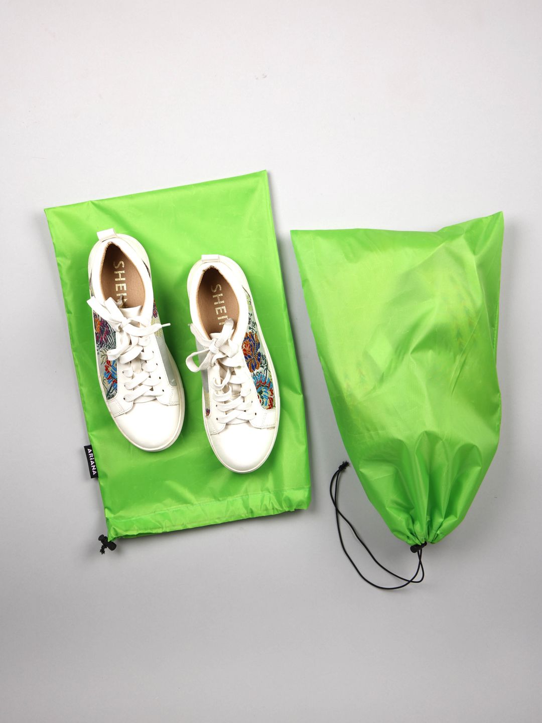 Ariana Set Of 2 Green Solid Shoes Organisers Price in India