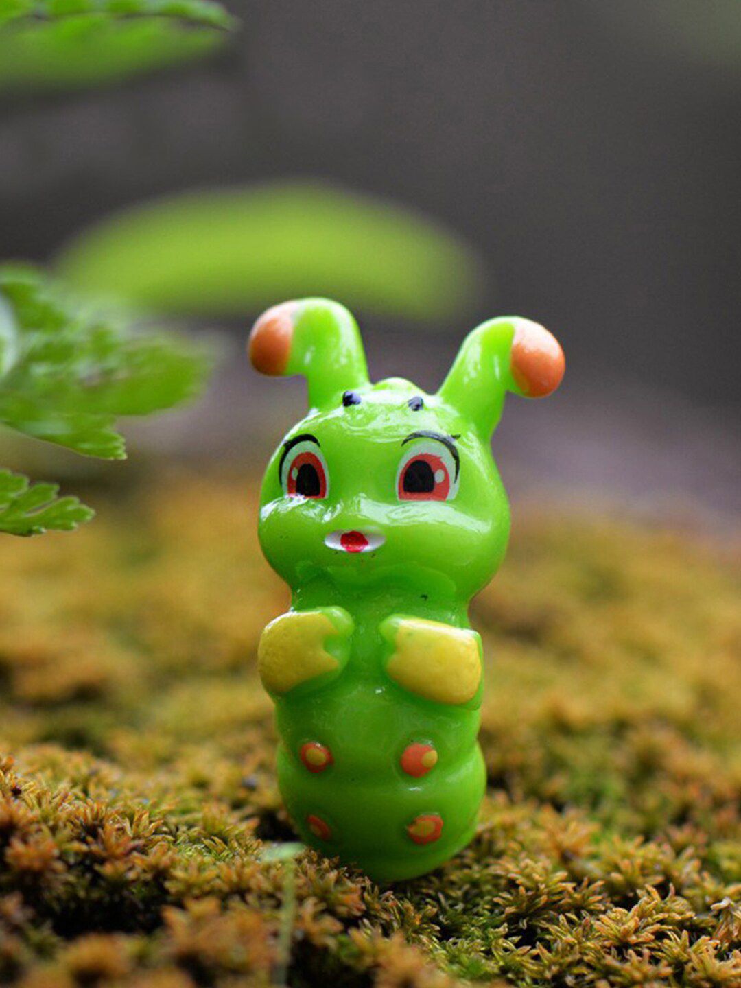 TAYHAA Green Set of 12 Cute Caterpillar Garden Toy Showpieces Price in India
