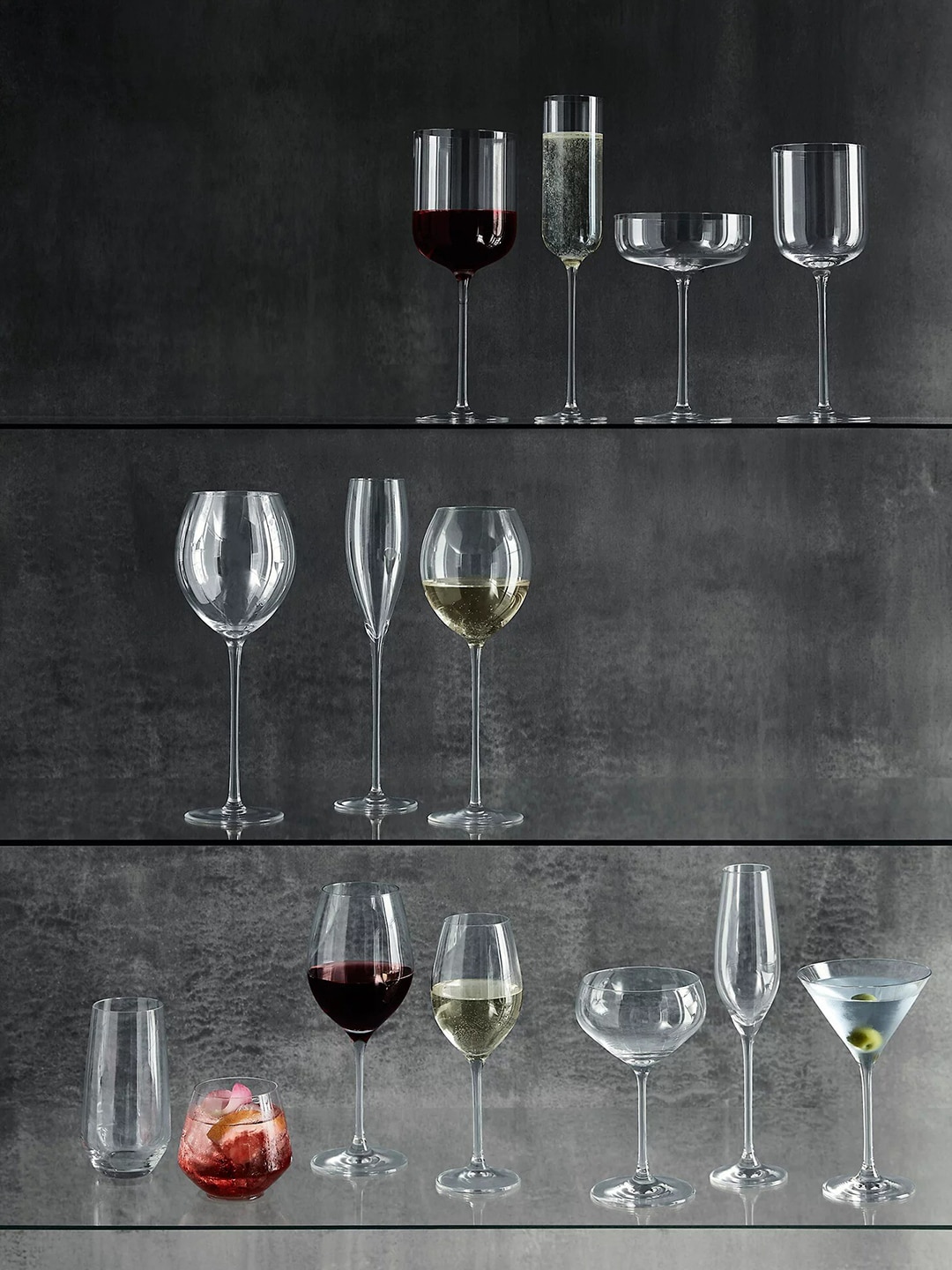 Marks & Spencer Transparent Set of 4 Solid Wine Glasses Price in India