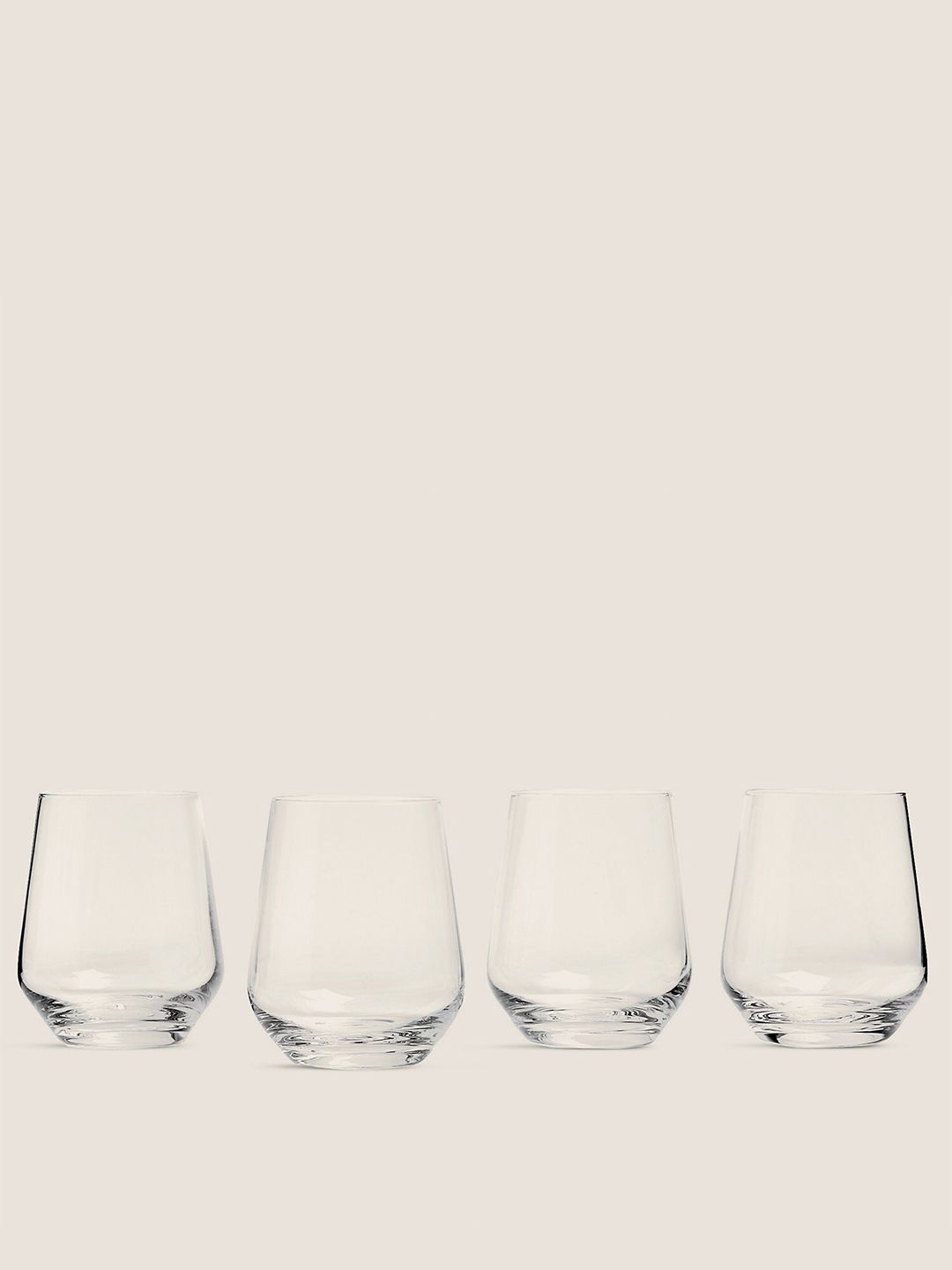 Marks & Spencer Set of 4 Transparent Glass Tumblers Price in India