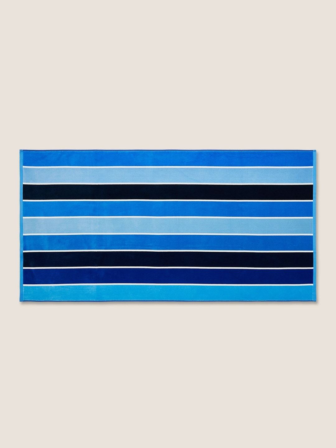 Marks & Spencer Blue Striped 400 GSM Pure Cotton Bath Towel Price in India