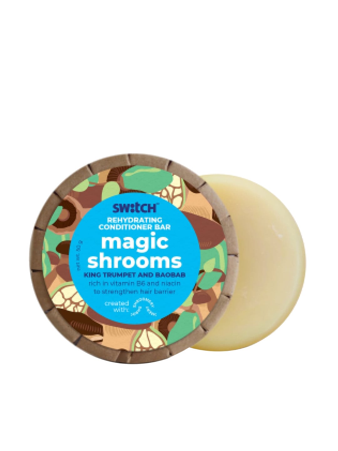 The Switch Fix Rehydrating Magic Shrooms Conditioner Bar for Dehydrated Hair - 50g Price in India