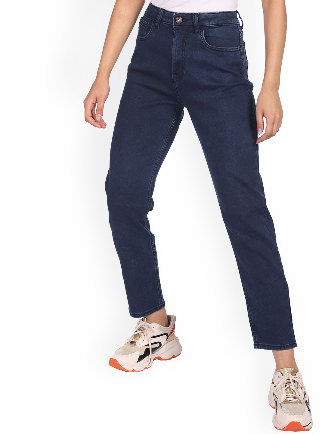 Sugr Women Blue Mid-Rise Jeans Price in India