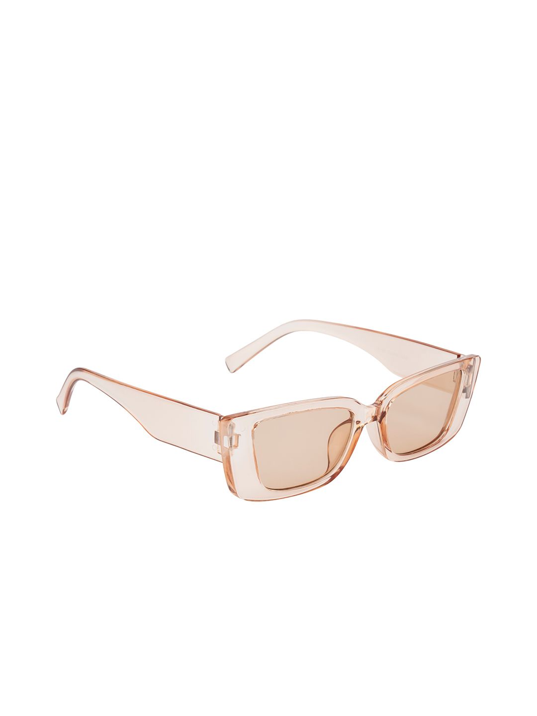 Ted Smith Brown Lens & Rectangle Sunglasses with UV Protected Lens Price in India