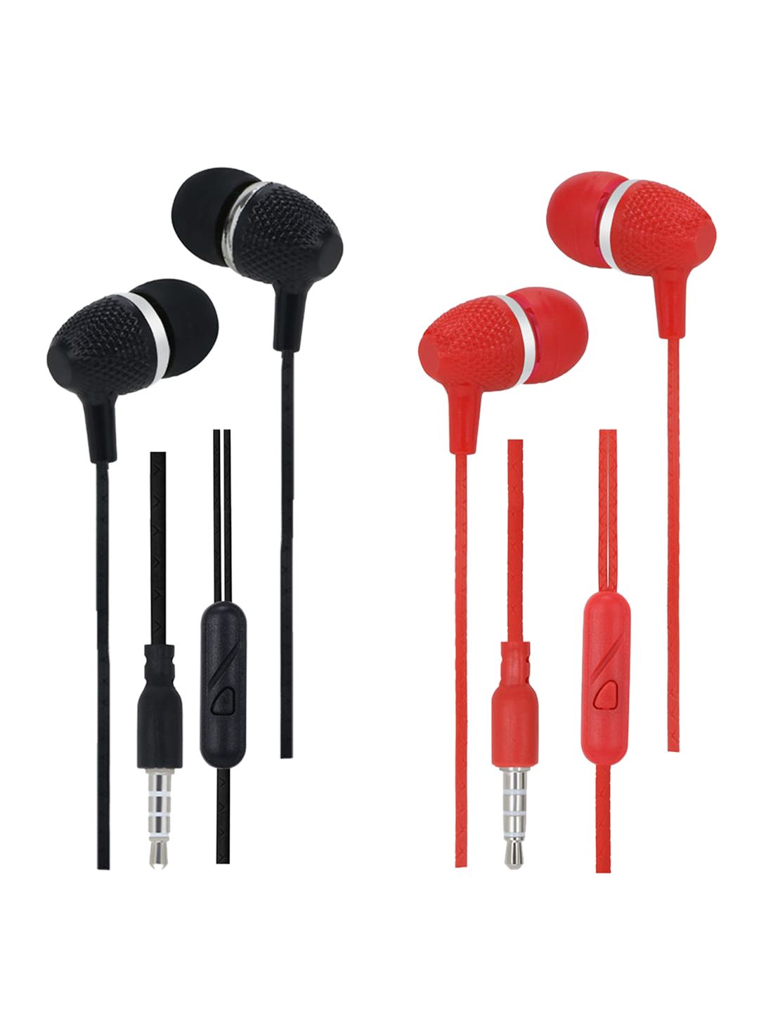 SWAGME Pack Of 2 Solid  Boomdhoom IE009 In-Ear Wired Earphones With Mic Price in India