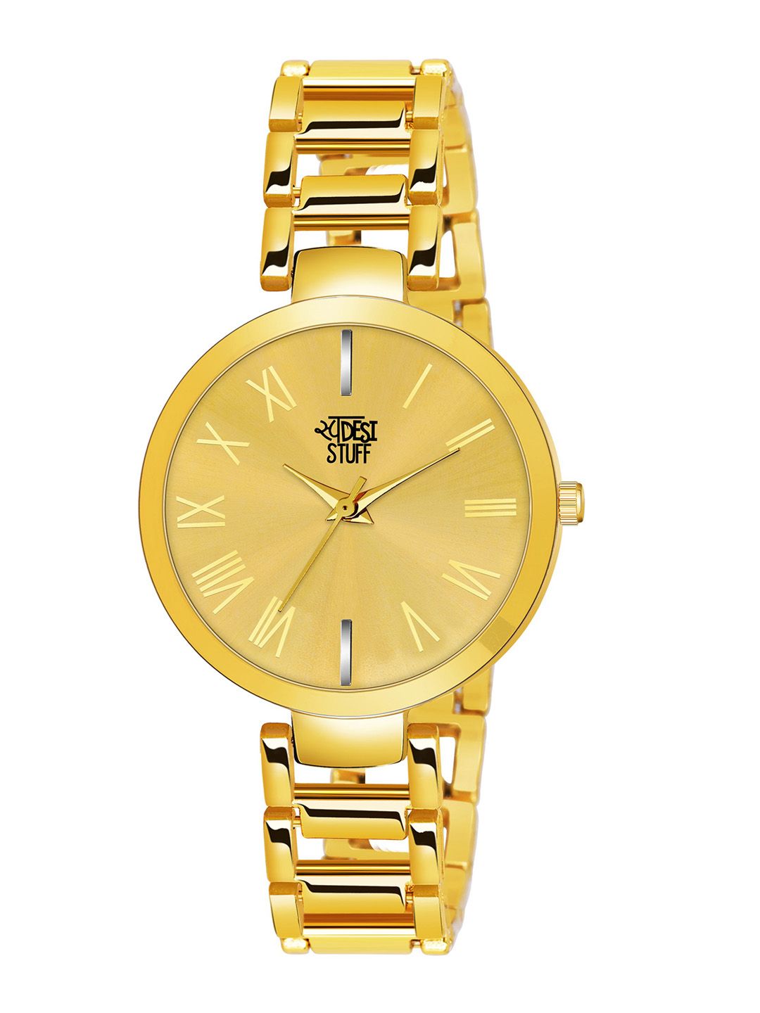 SWADESI STUFF Women Gold-Toned Dial & Gold Toned Straps Analogue Watch SDS 144 GOLD Price in India