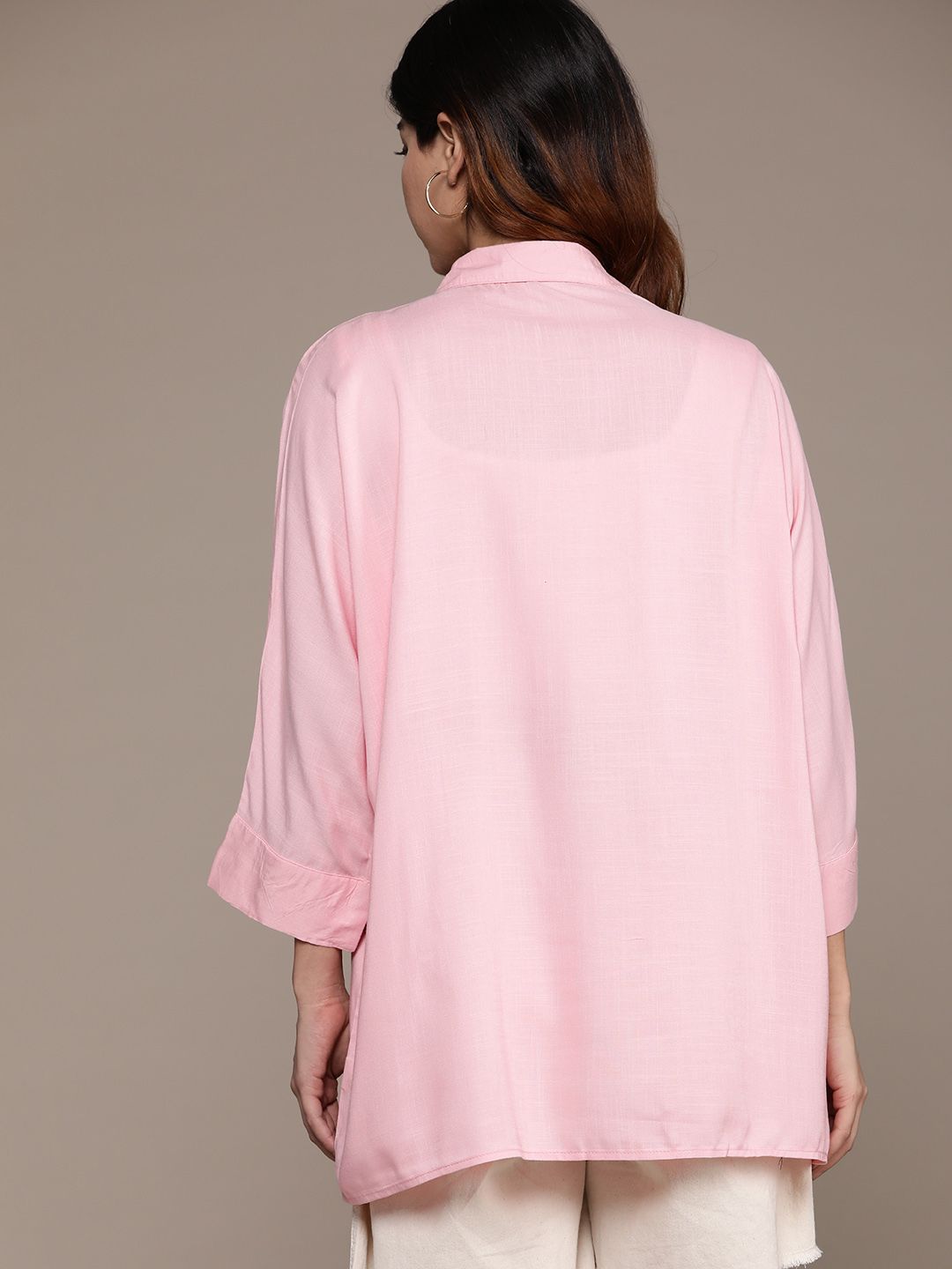 Buy The Roadster Lifestyle Co. Extended Sleeves Longline Shirt