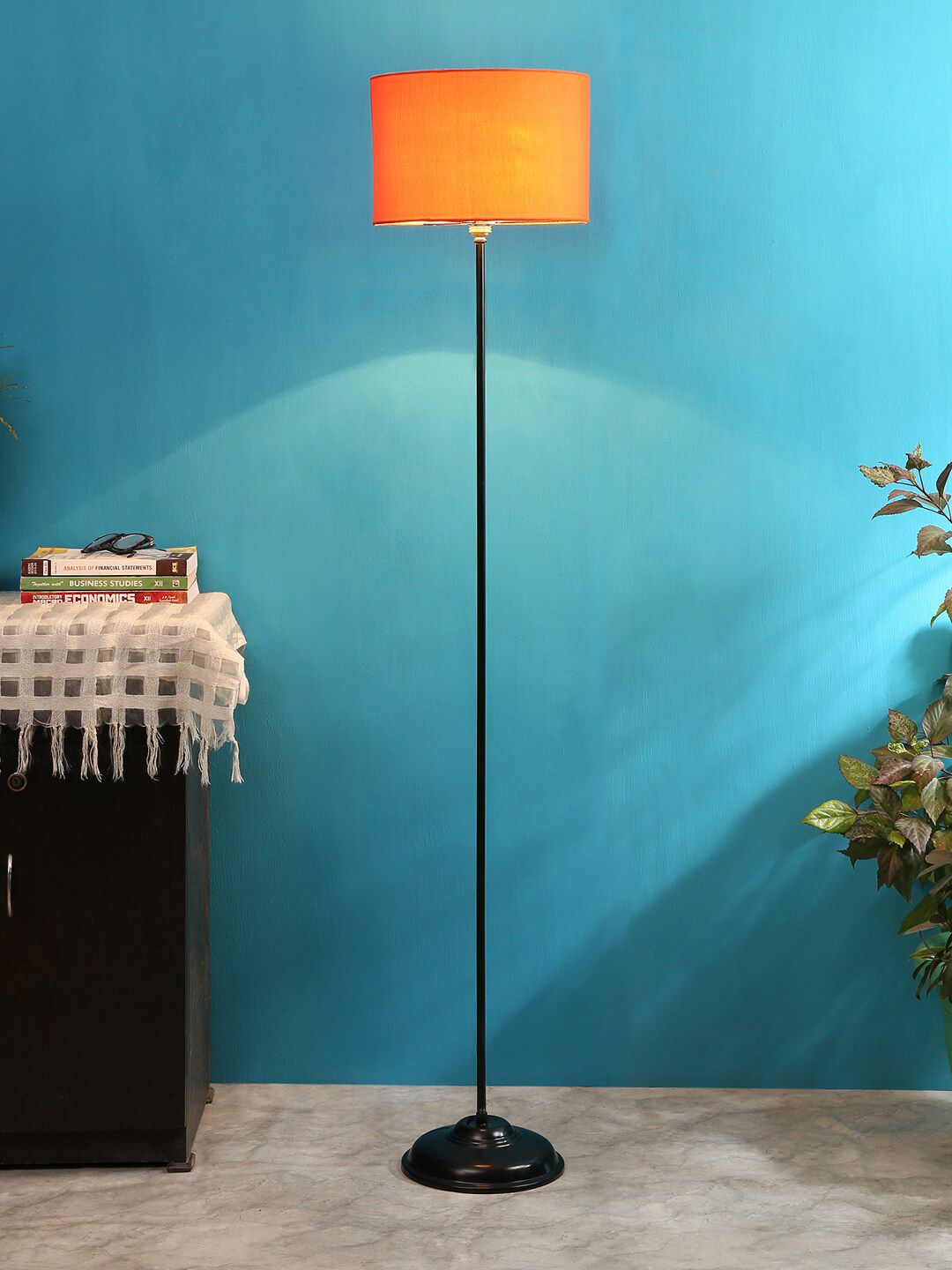Devansh Orange Iron Floor Standing Lamp Price in India