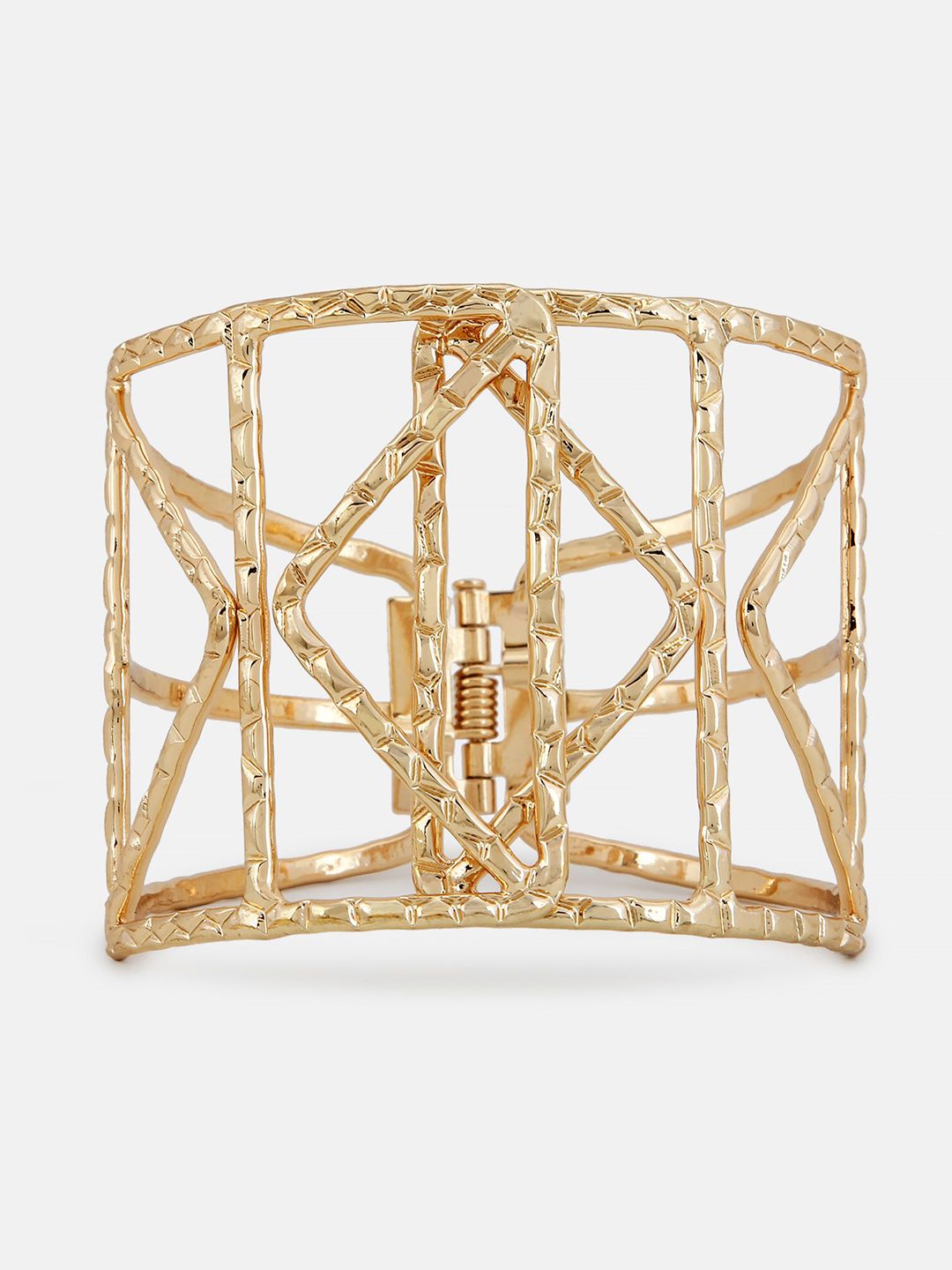 Kazo Women Gold-Plated Geometrical Cuff Bracelet Price in India