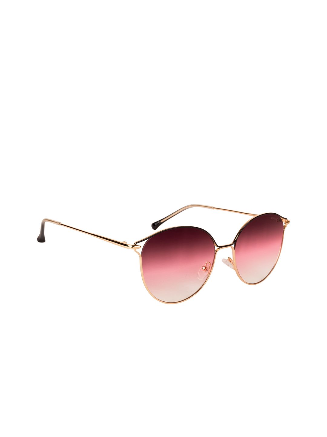 Voyage Unisex Red Lens & Gold-Toned Round Sunglasses with UV Protected Lens Price in India