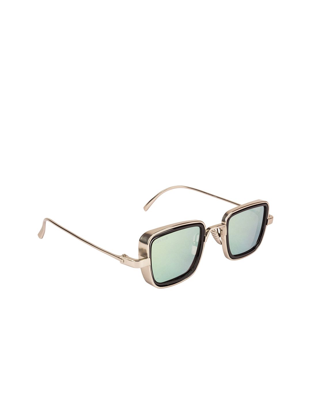 Voyage Unisex Yellow Lens & Gold-Toned Square Sunglasses with UV Protected Lens Price in India