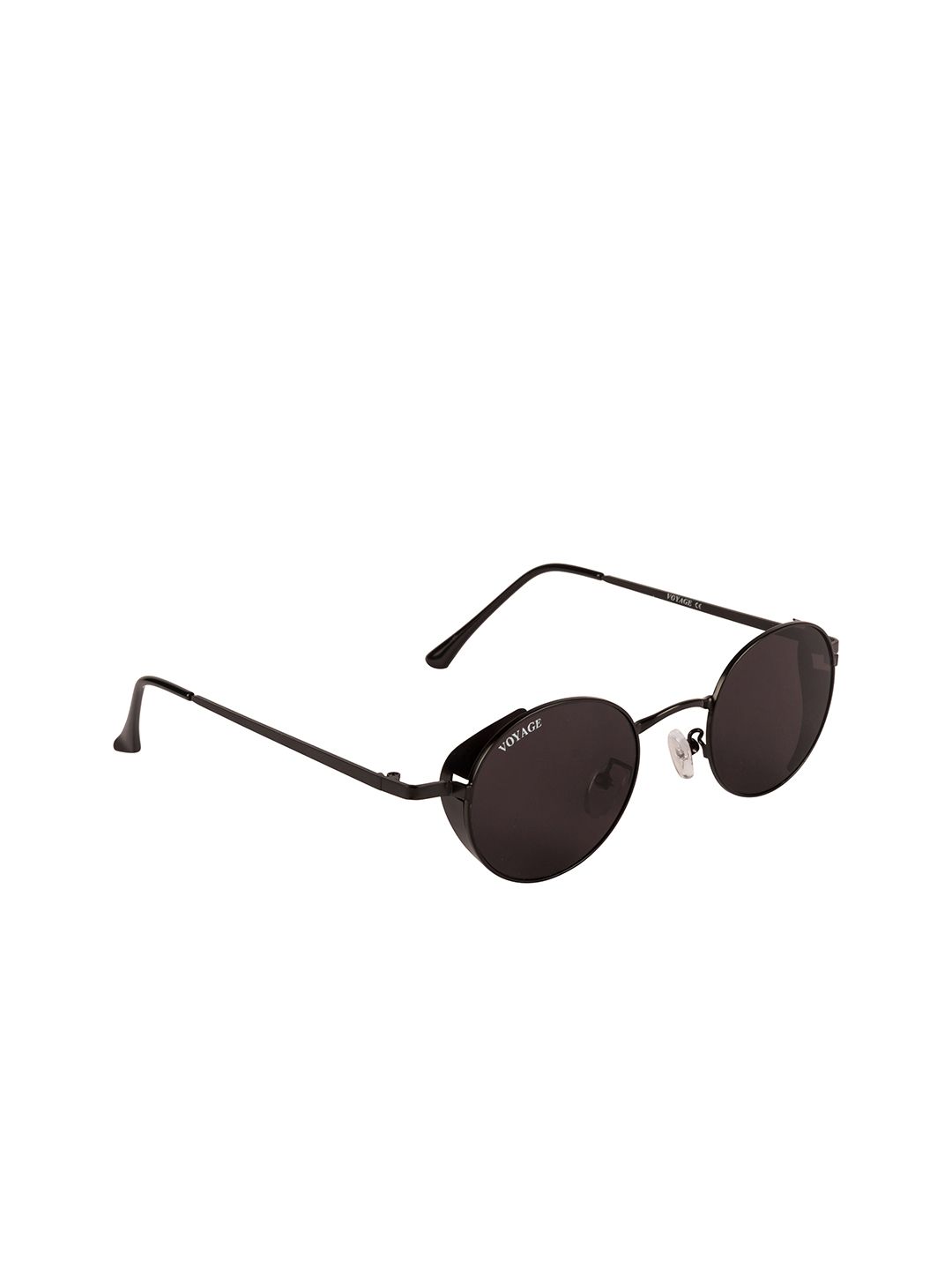 Voyage Black Round Sunglasses with UV Protected Lens Price in India