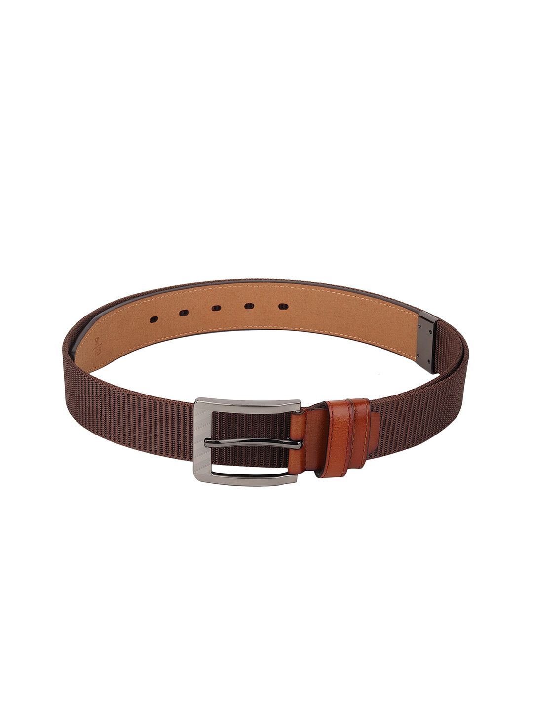 Calvadoss Women Tan Textured Canvas Belt Price in India