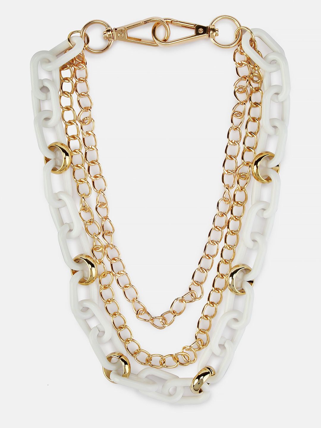 Kazo Gold-Plated & White Layered Chain Price in India