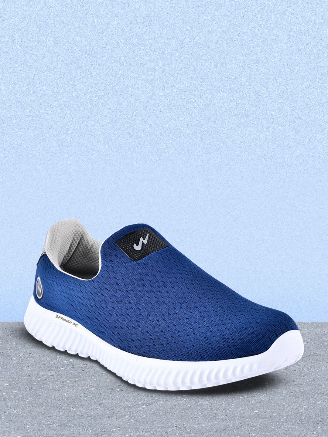 Campus Men Blue Mesh Walking Shoes