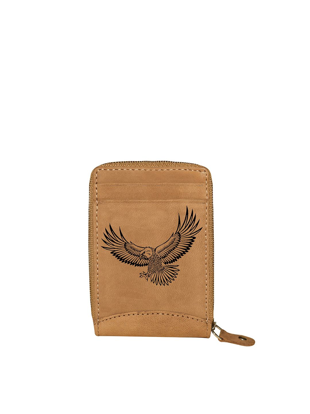 ABYS Unisex Tan Brown Leather Card Holder Price in India