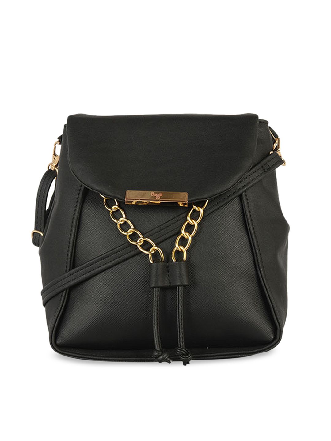 Baggit Black Structured Sling Bag with Tasselled Price in India