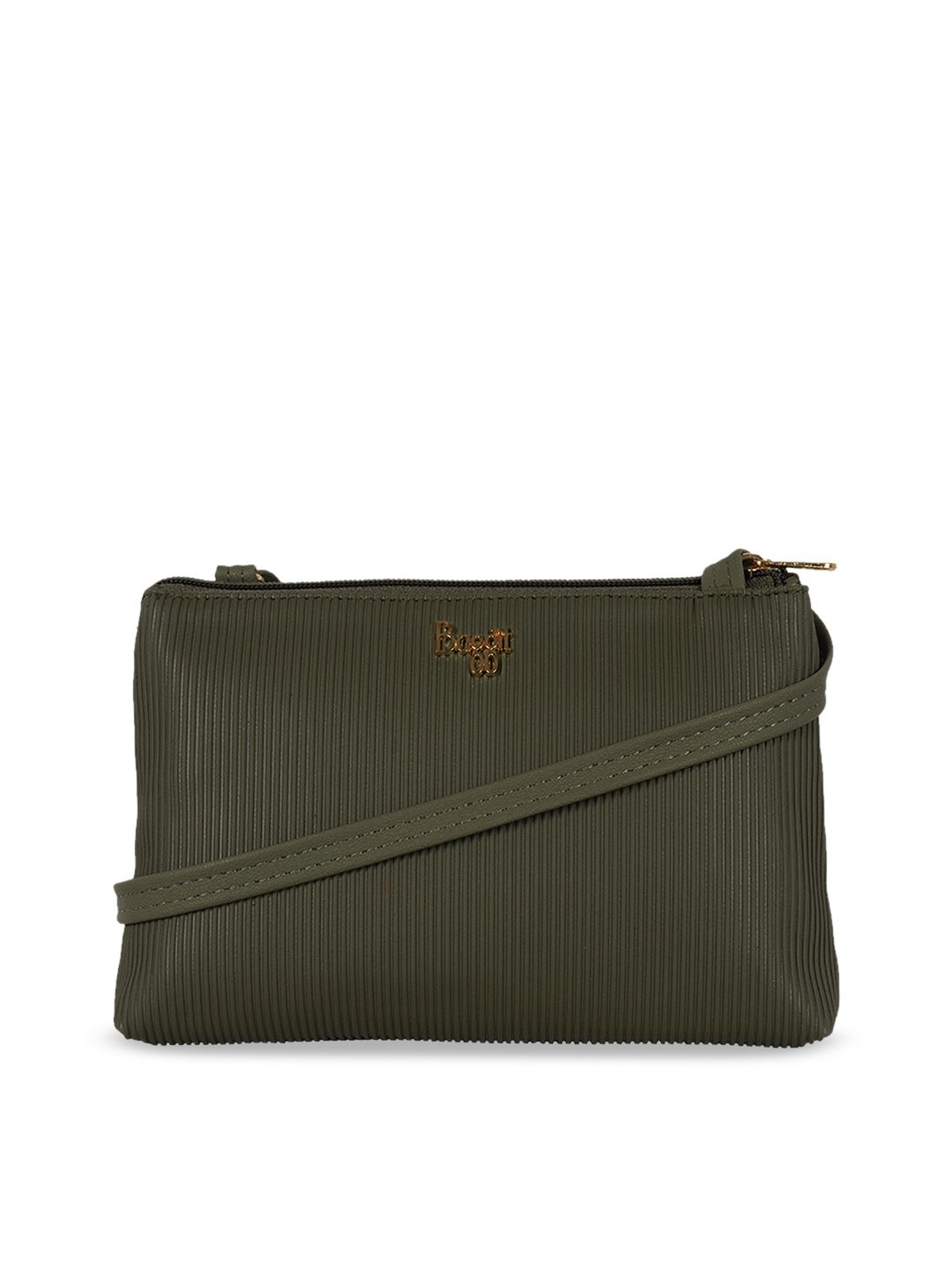 Baggit Olive Green Structured Sling Bag Price in India