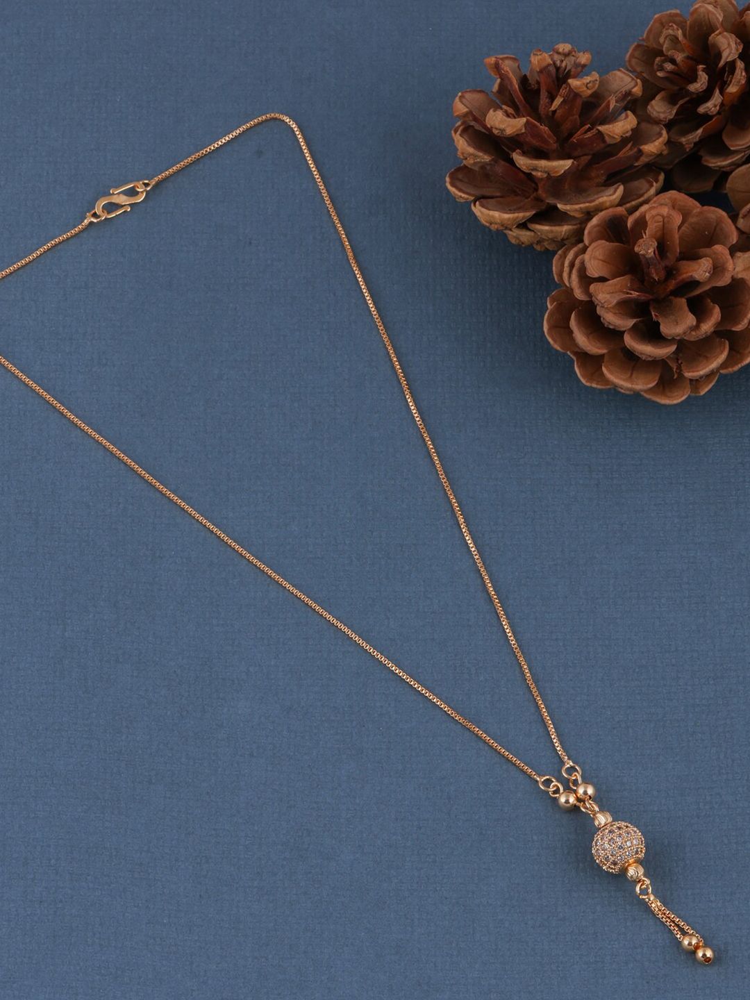 Brandsoon Rose Gold & White Brass Rose Gold-Plated Necklace Price in India