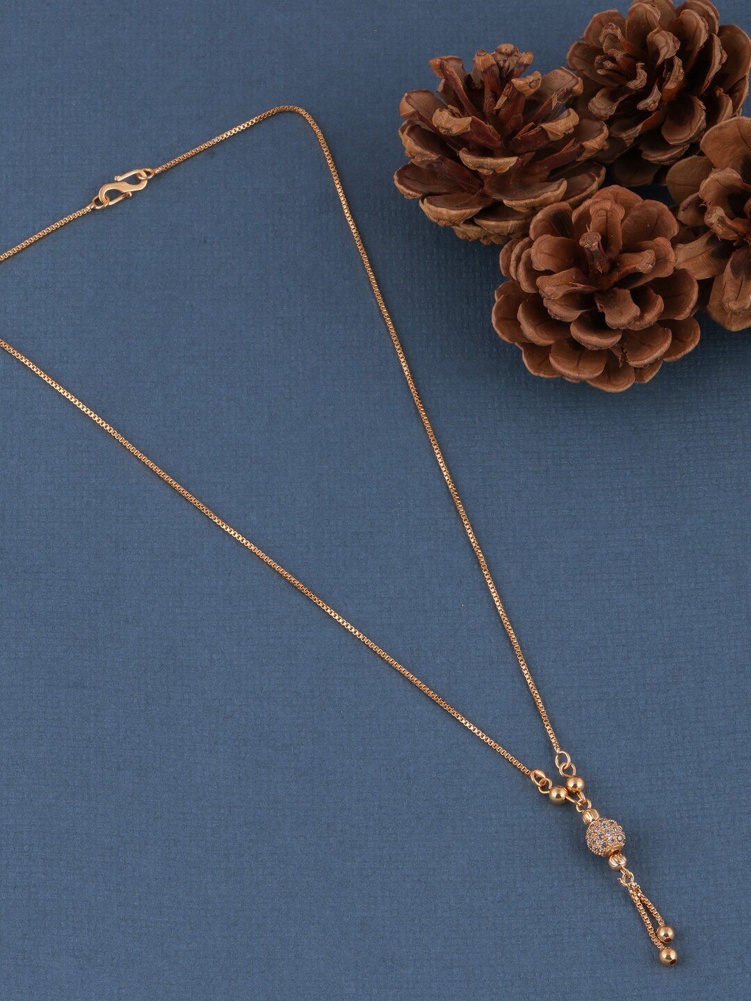 Brandsoon Rose Brass Rose Gold-Plated Necklace Price in India