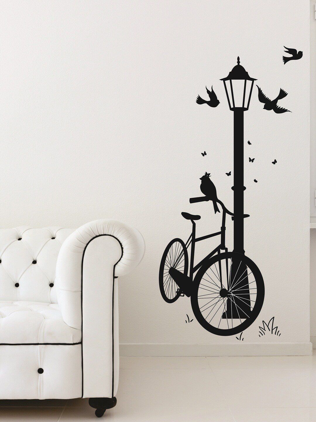 WALLSTICK Black Vinyl Wall Sticker Price in India