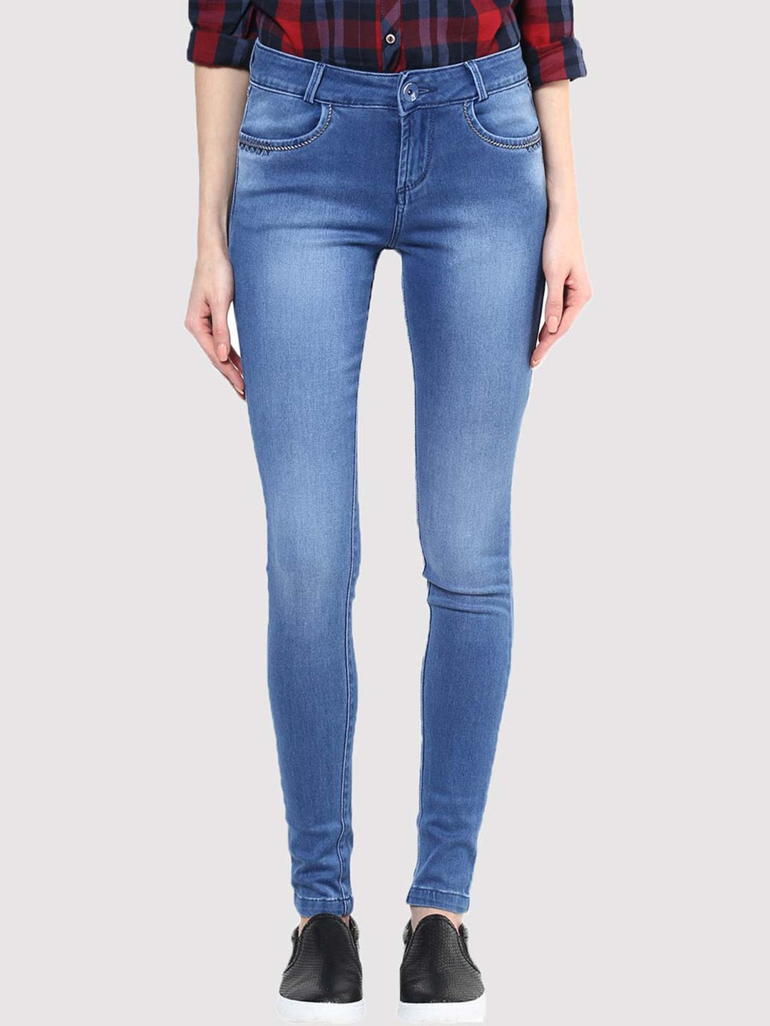 Xpose Women Blue Comfort Slim Fit Stretchable Jeans Price in India