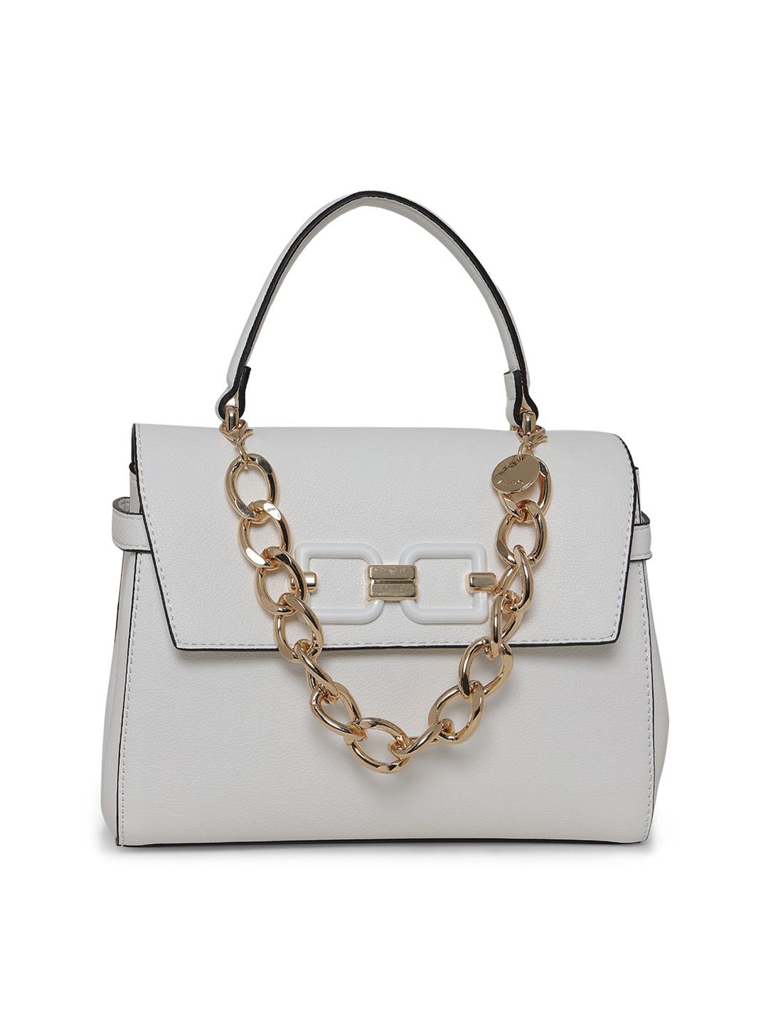 ALDO White Structured Satchel Price in India