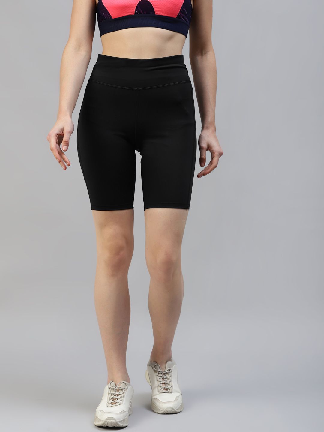 Marks & Spencer Women Black Solid Biker Shorts Price in India