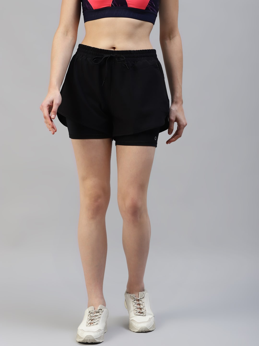 Marks & Spencer Women Black Solid Sports Shorts Price in India