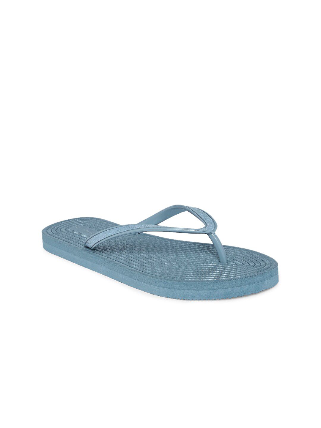 Forever Glam by Pantaloons Women Blue Embellished Thong Flip-Flops Price in India