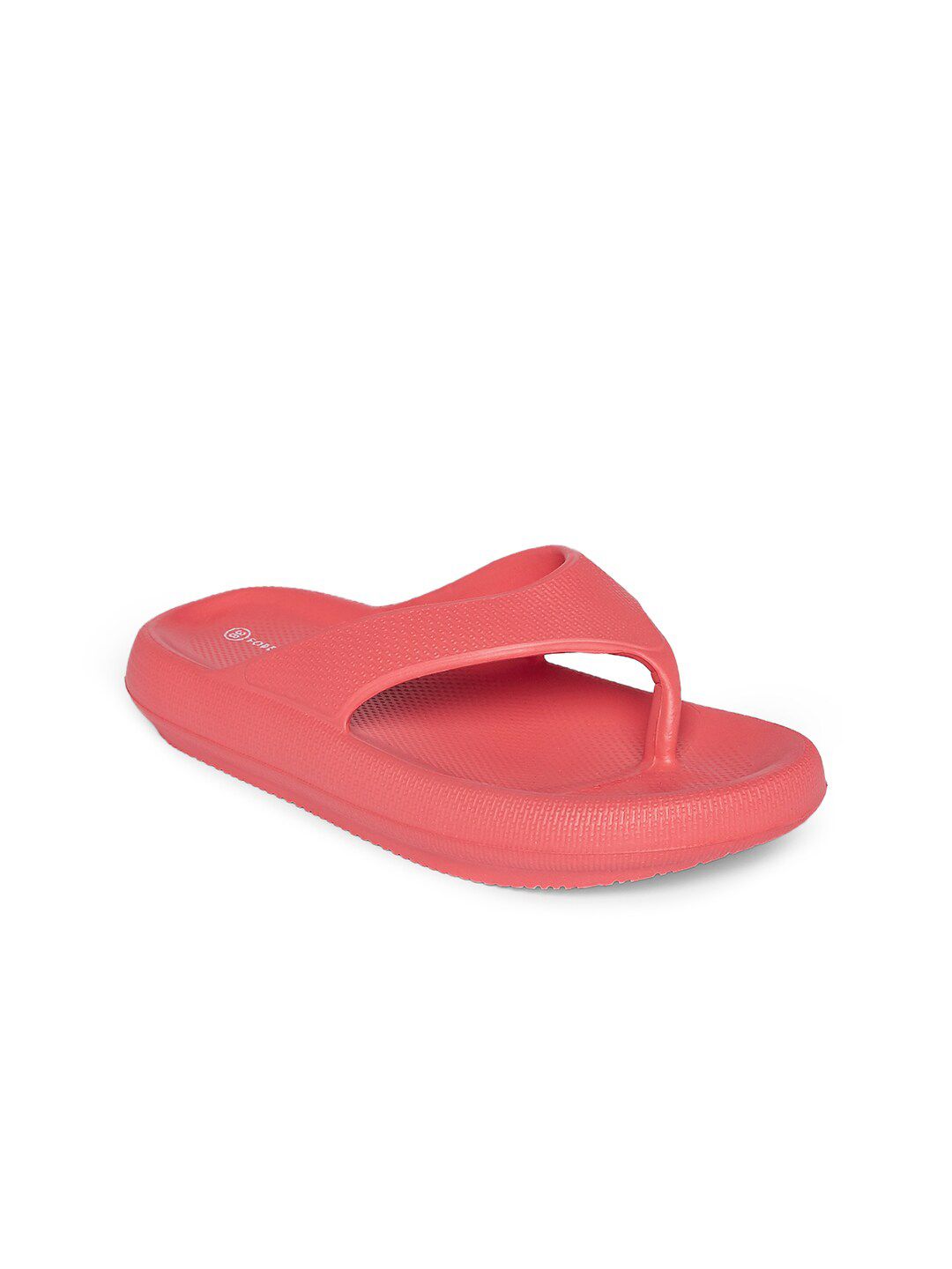 Forever Glam by Pantaloons Women Coral Red Rubber Thong Flip-Flops Price in India