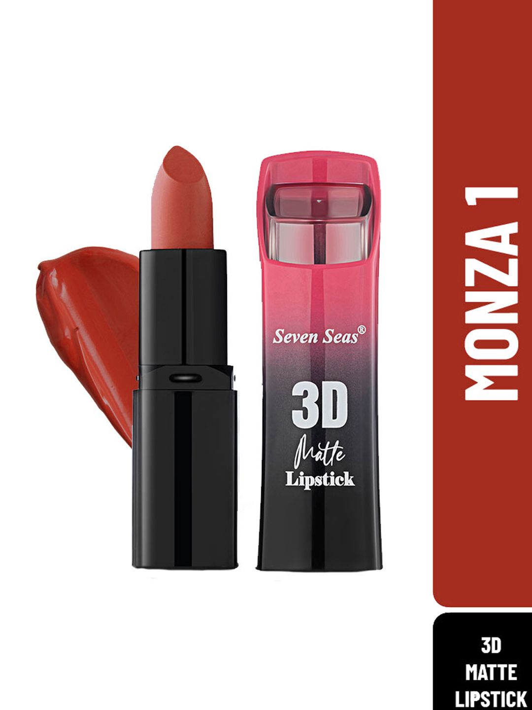 Seven Seas Red Monza 3D Matte Full Coverage Lipstick Price in India