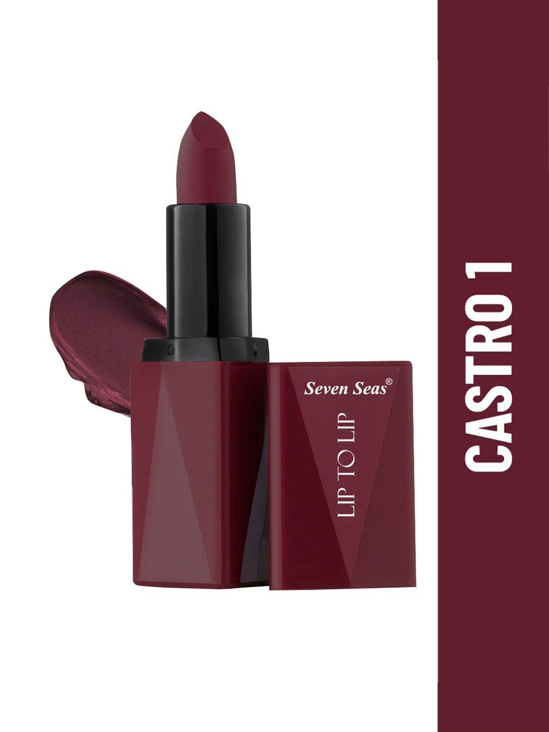 Seven Seas Burgundy Lip To Lip Matte Lipstick Castro-I Price in India