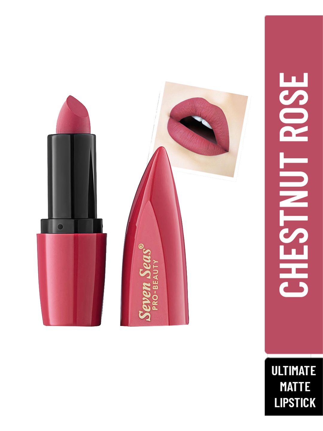 Seven Seas Ultimate Smudge Proof Full Coverage Matte Bullet Lipstick: Chestnut Rose Price in India