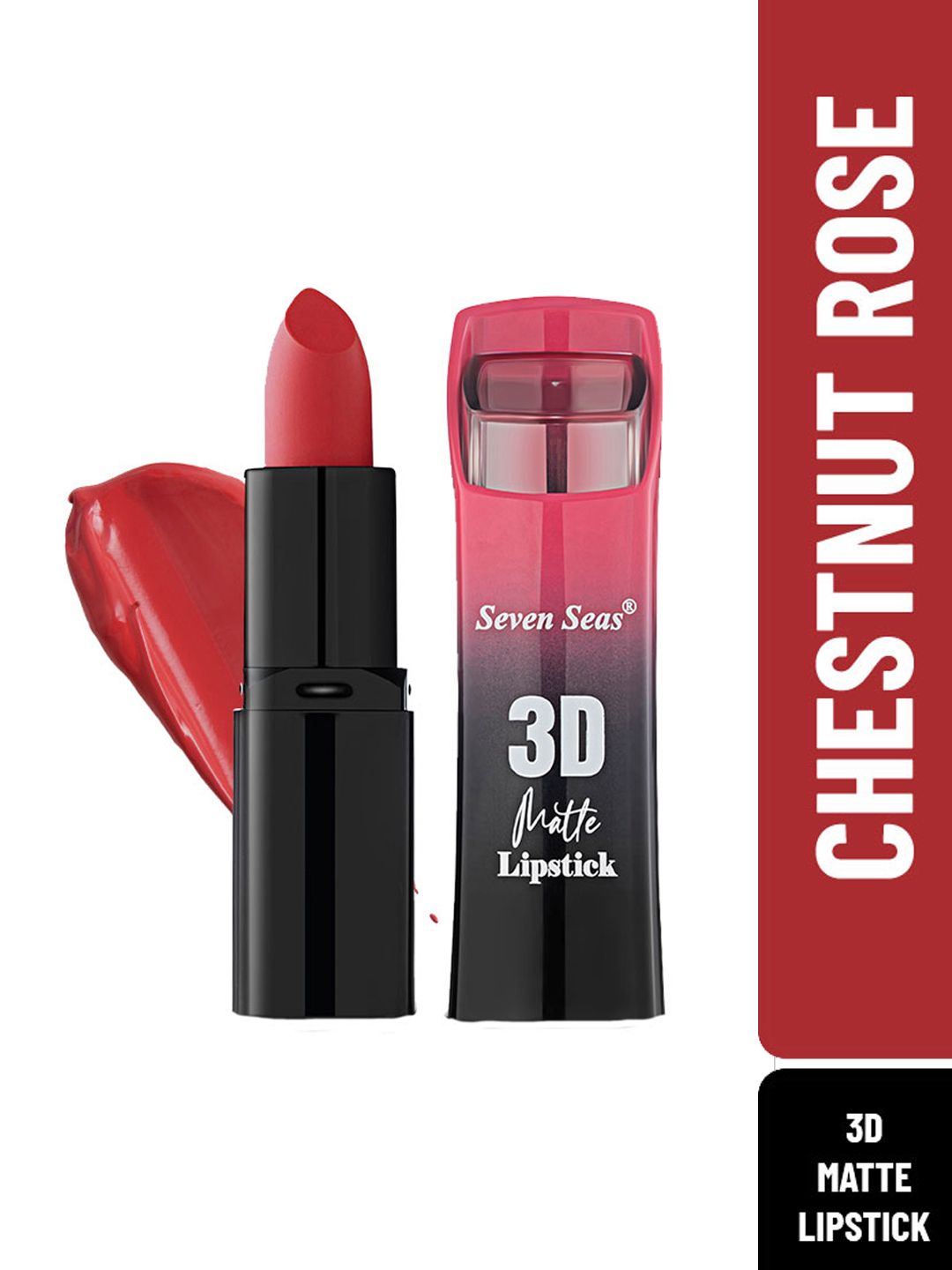 Seven Seas Pink 3D Matte Full Coverage Lipstick Chestnut Rose Price in India