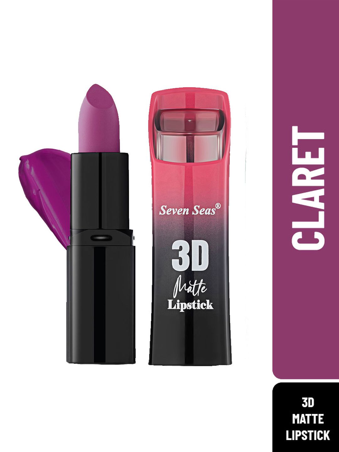 Seven Seas Purple Claret 3D Matte Full Coverage Lipstick Price in India
