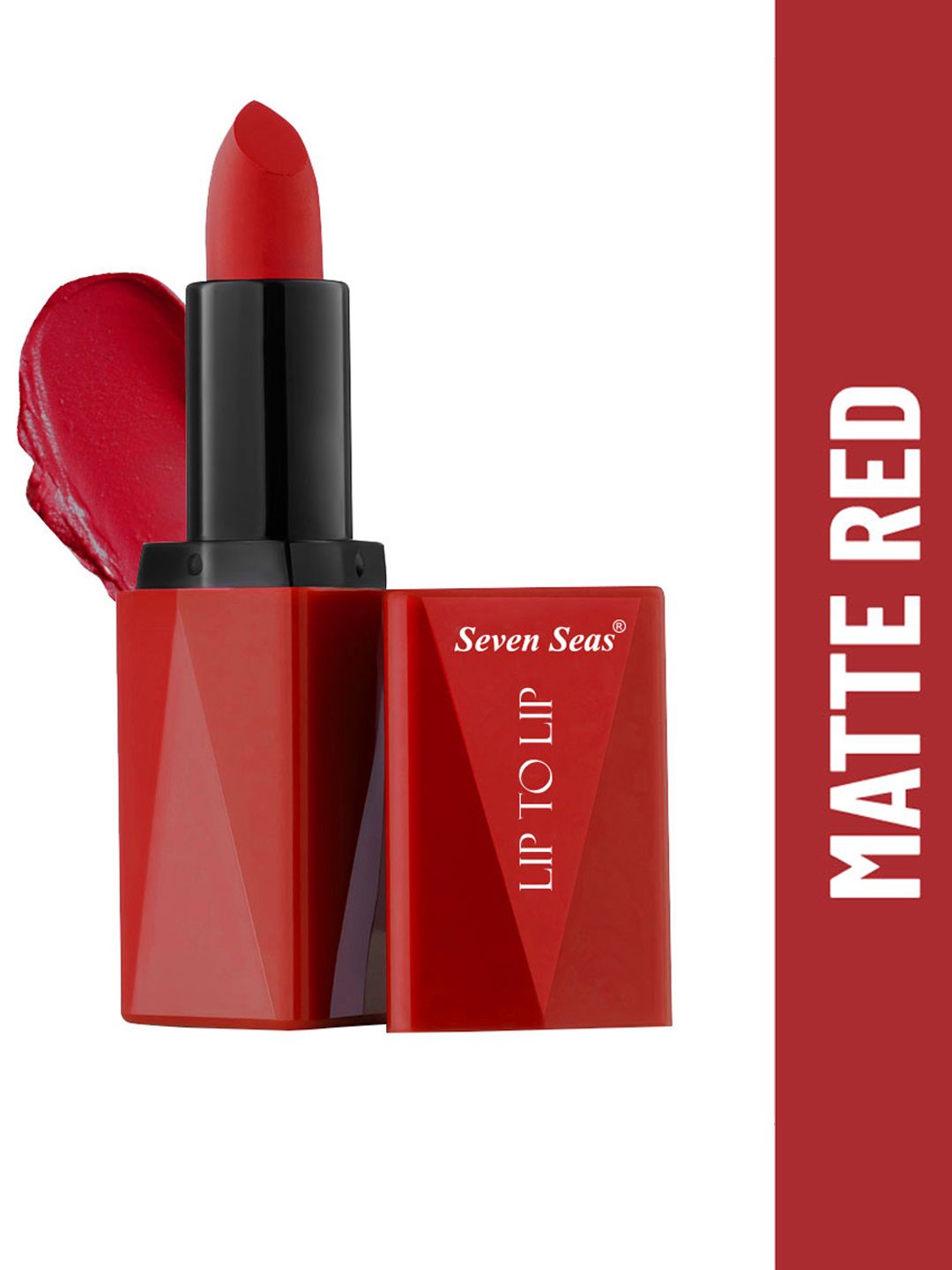 Seven Seas Lip To Lip High Coverage Paraben Free Matte Lipstick : Matte Red Price in India