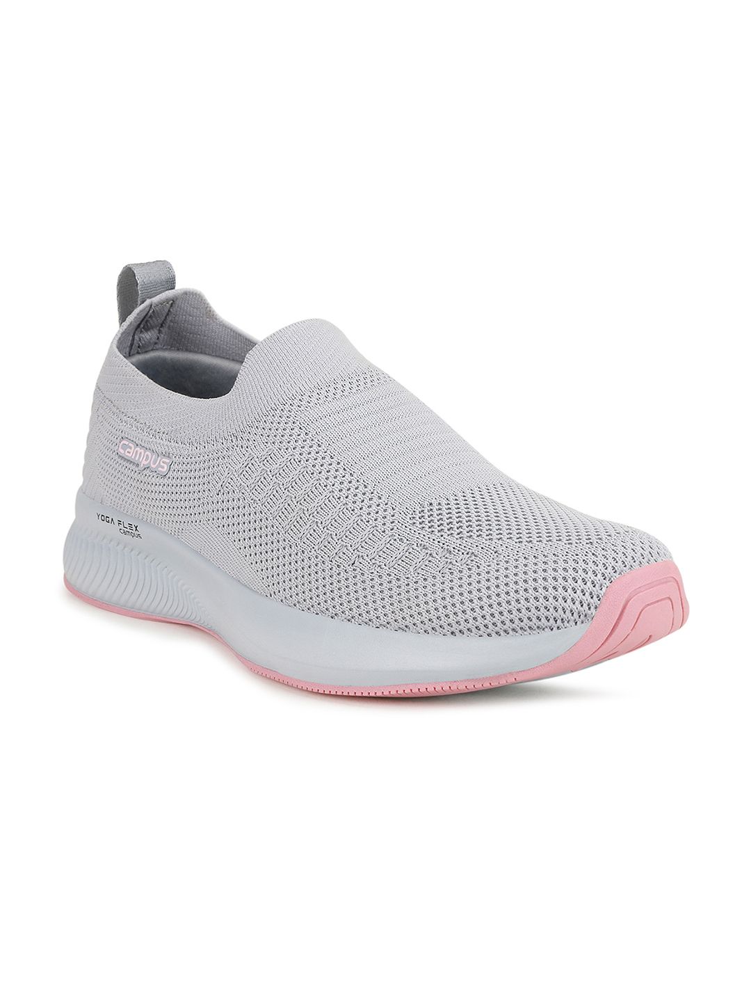 Campus Women Grey Mesh Walking Shoes