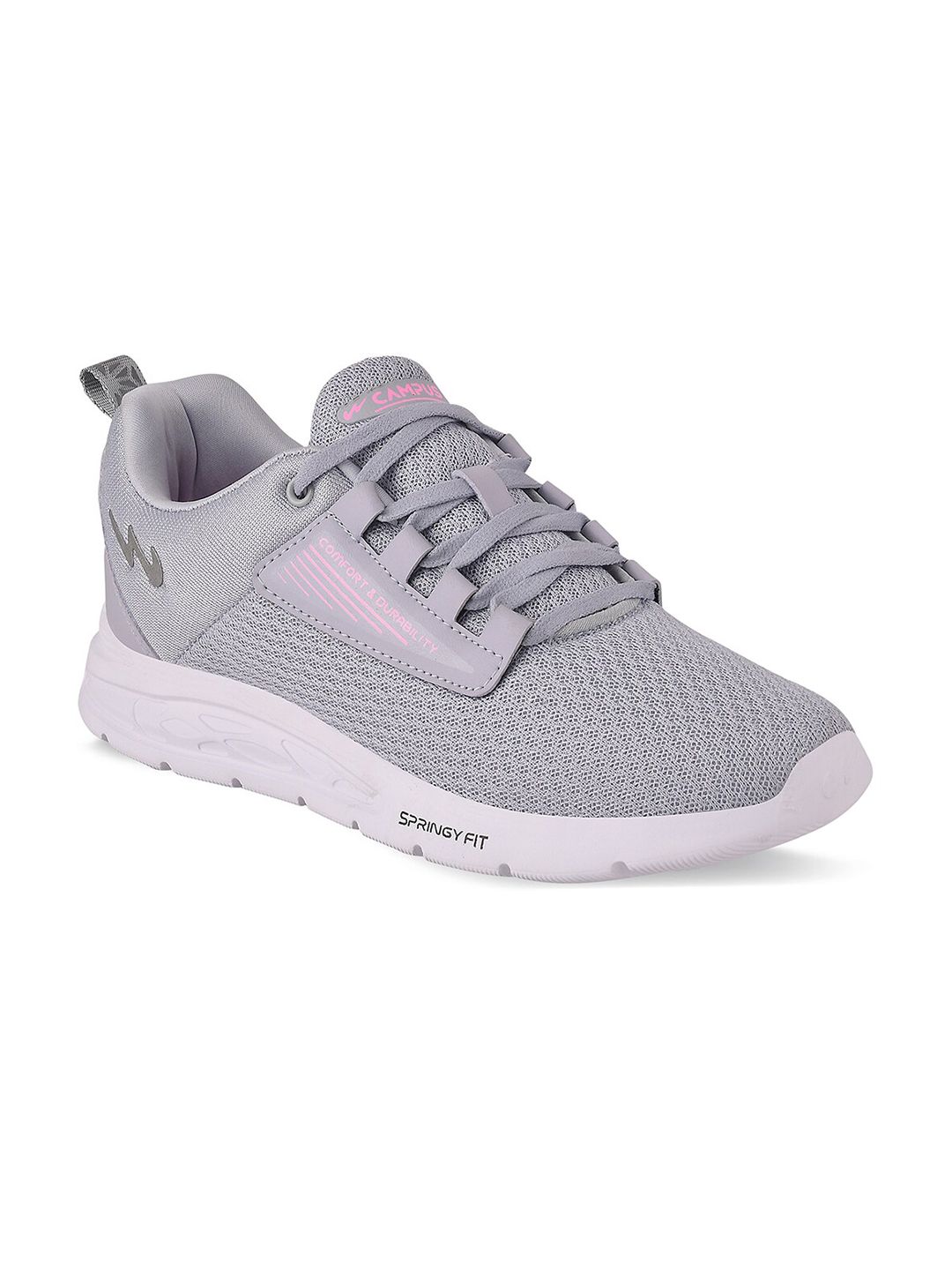 Campus Women Grey Mesh Running Shoes Price in India