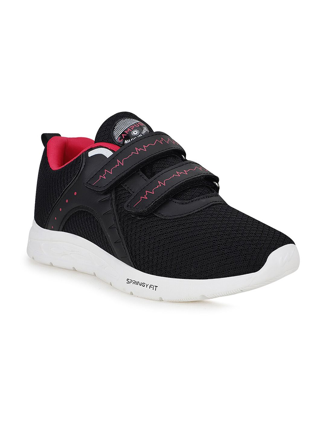 Campus Women Black Mesh Running Shoes Price in India