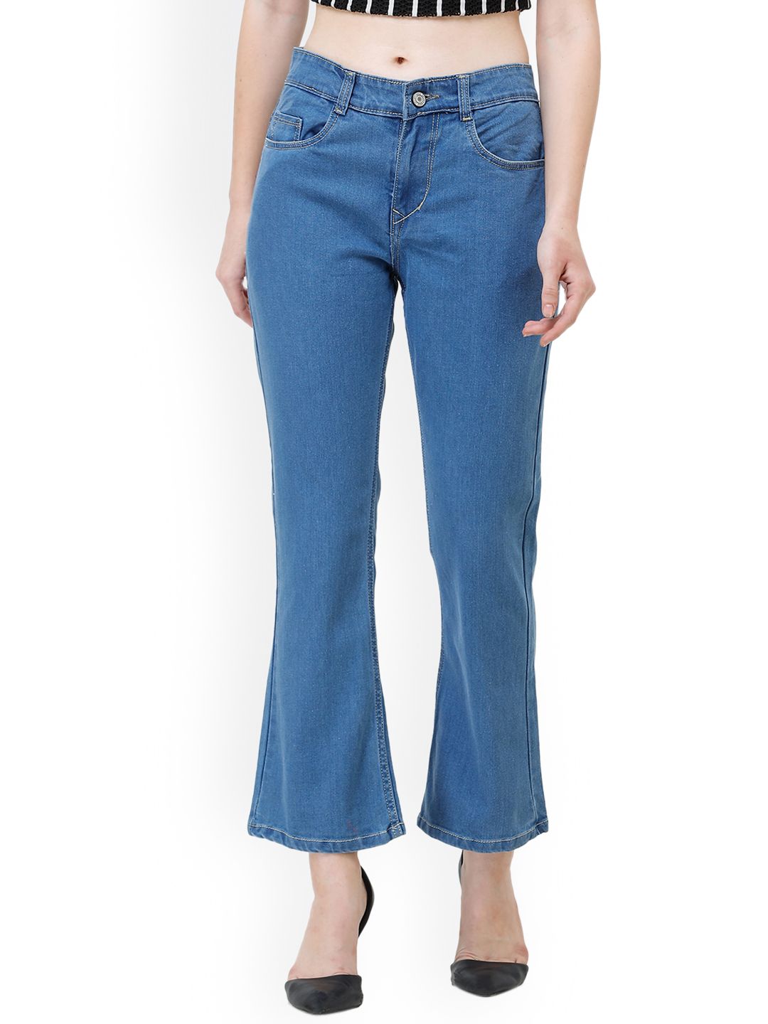 DECHEN Women Blue Smart Stretchable Jeans Price in India