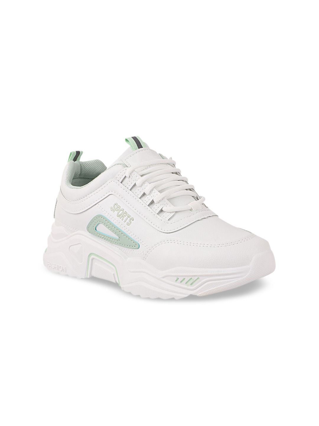 THE WHITE POLE Women White Colourblocked Sneakers Price in India