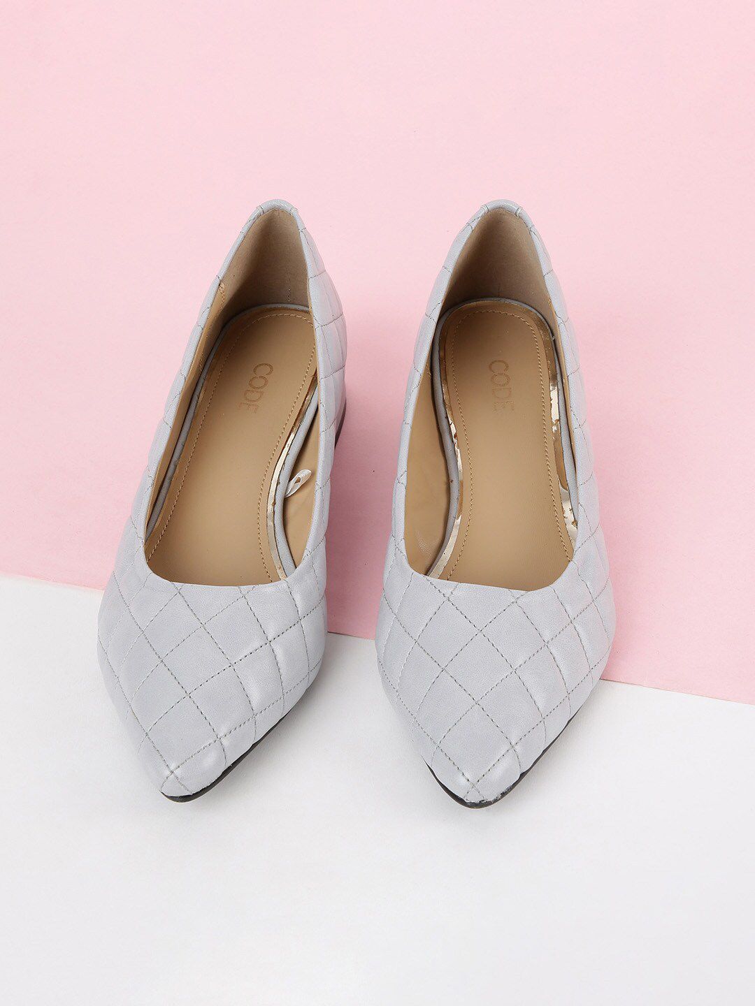 CODE by Lifestyle Women Grey Block Heels Price in India